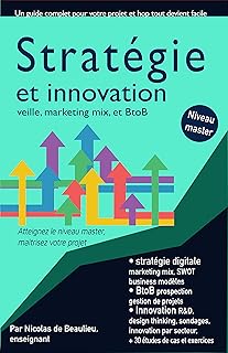 Stratégie, marketing mix, innovation et design thinking: Atteignez le niveau master en 3 cours complets, maîtrisez votre projet et mettez vous à jour. (Le marketing digital par métiers)