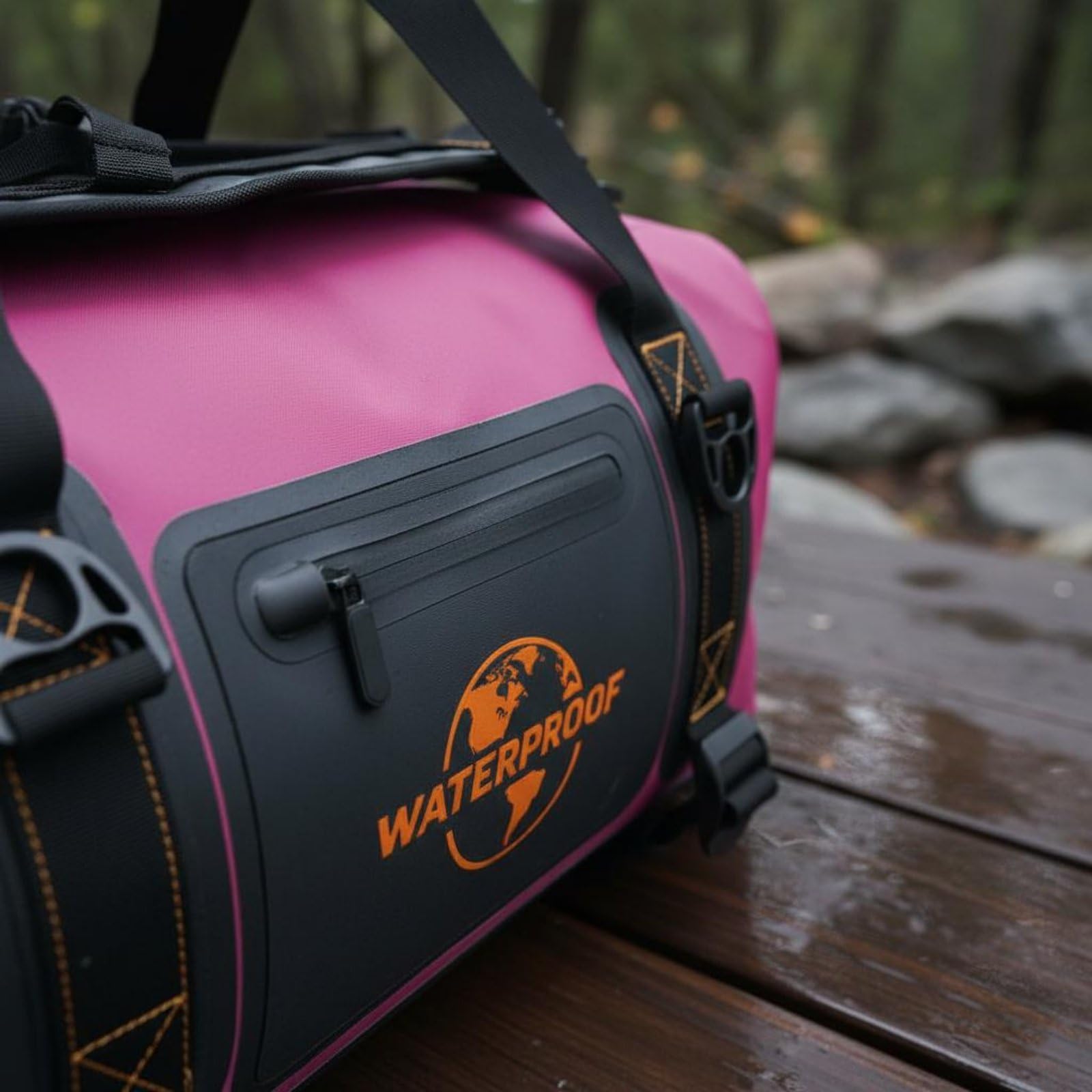 Zaino Impermeabile Borsa da Viaggio Borsone Sacca Stagna con Struttura Sigillata in TPU Conversione a Spallacci E Tracolla Adatto Kayak Campeggio Escursioni, Giallo, Giallo, 40L