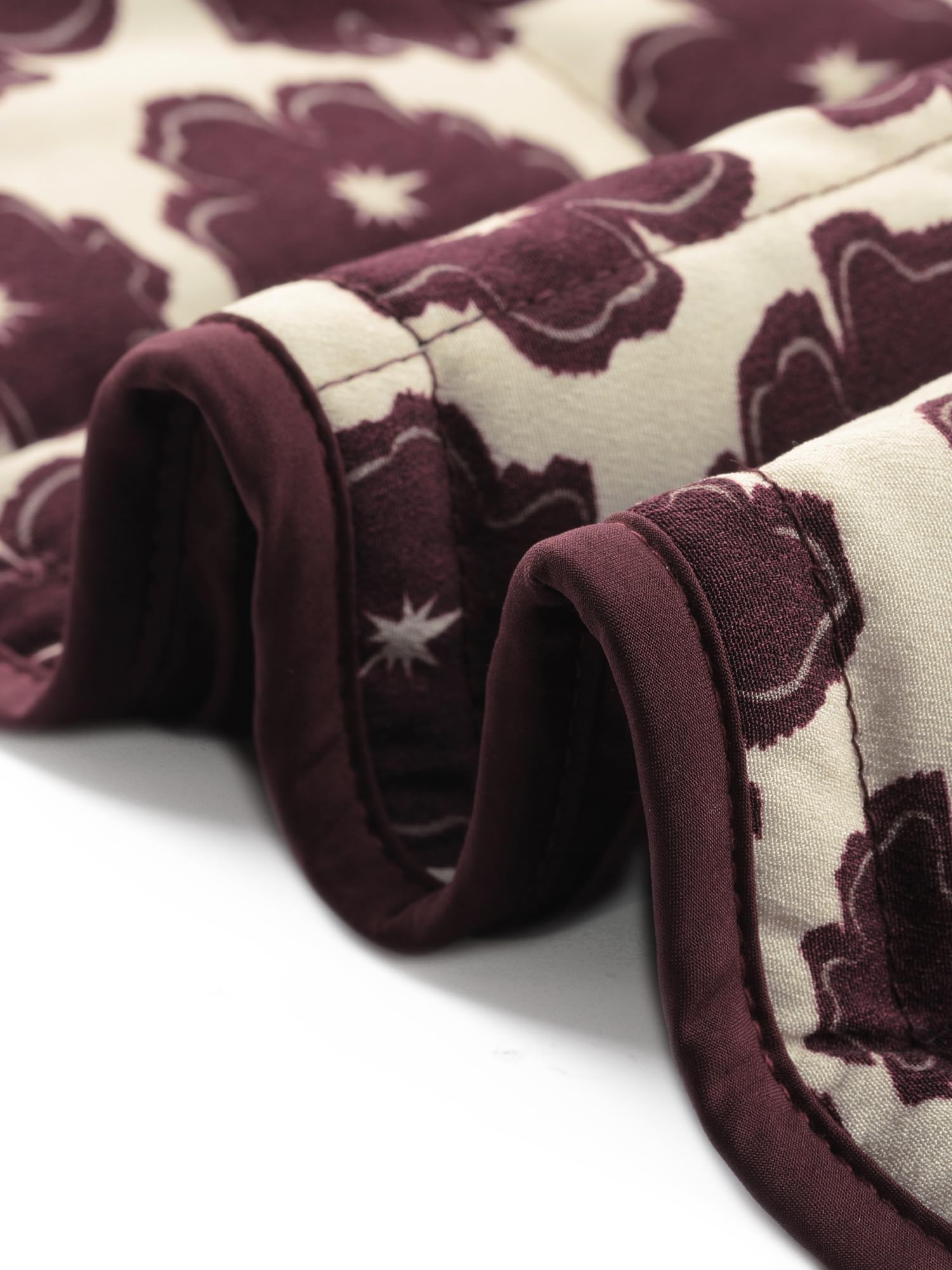 Allegra K Mujer Chaqueta Corta Acolchada Invierno Estampado Floral Botones