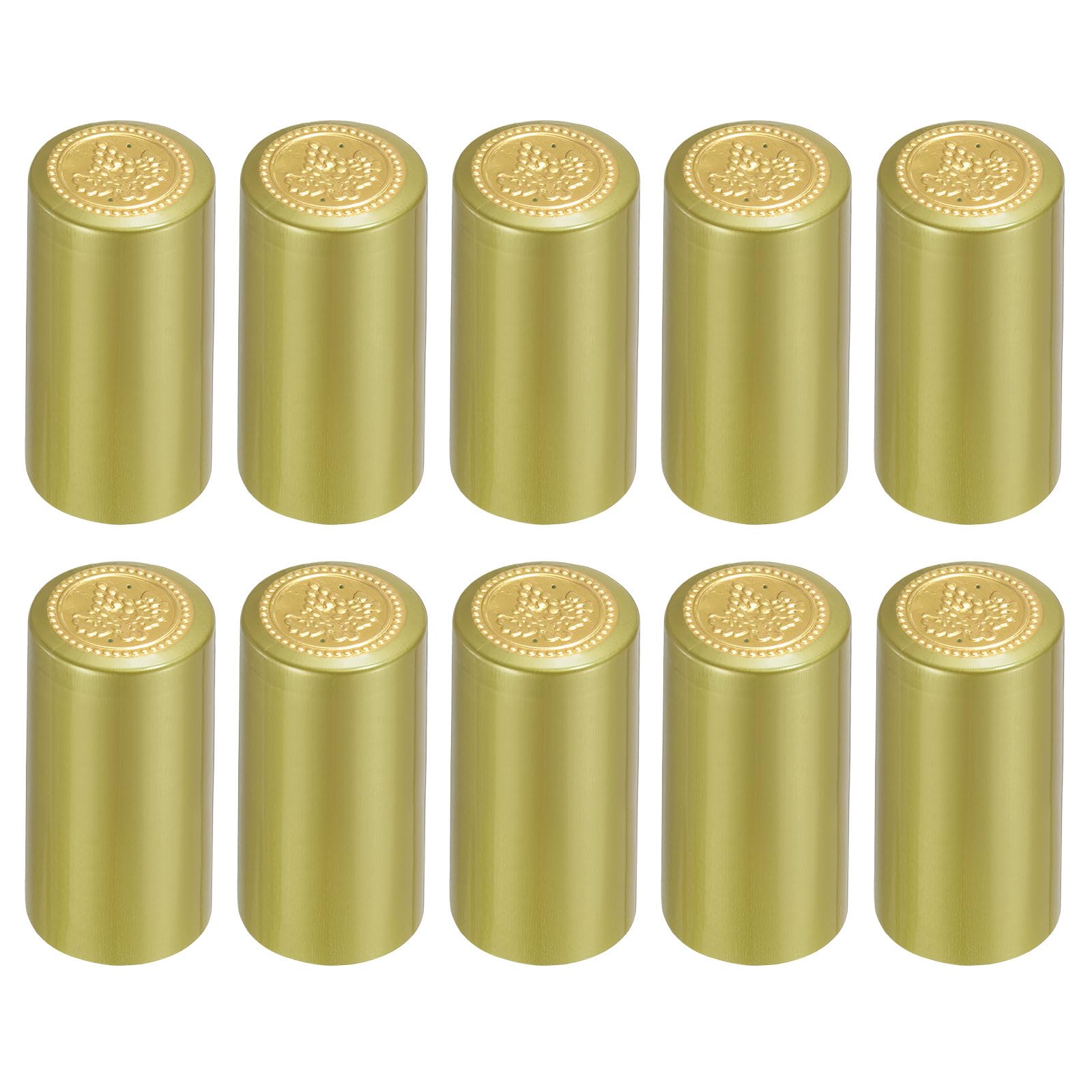 Cápsulas de PVC termorretraíbles uxcell de 32 mm doradas para acabados de alta gama