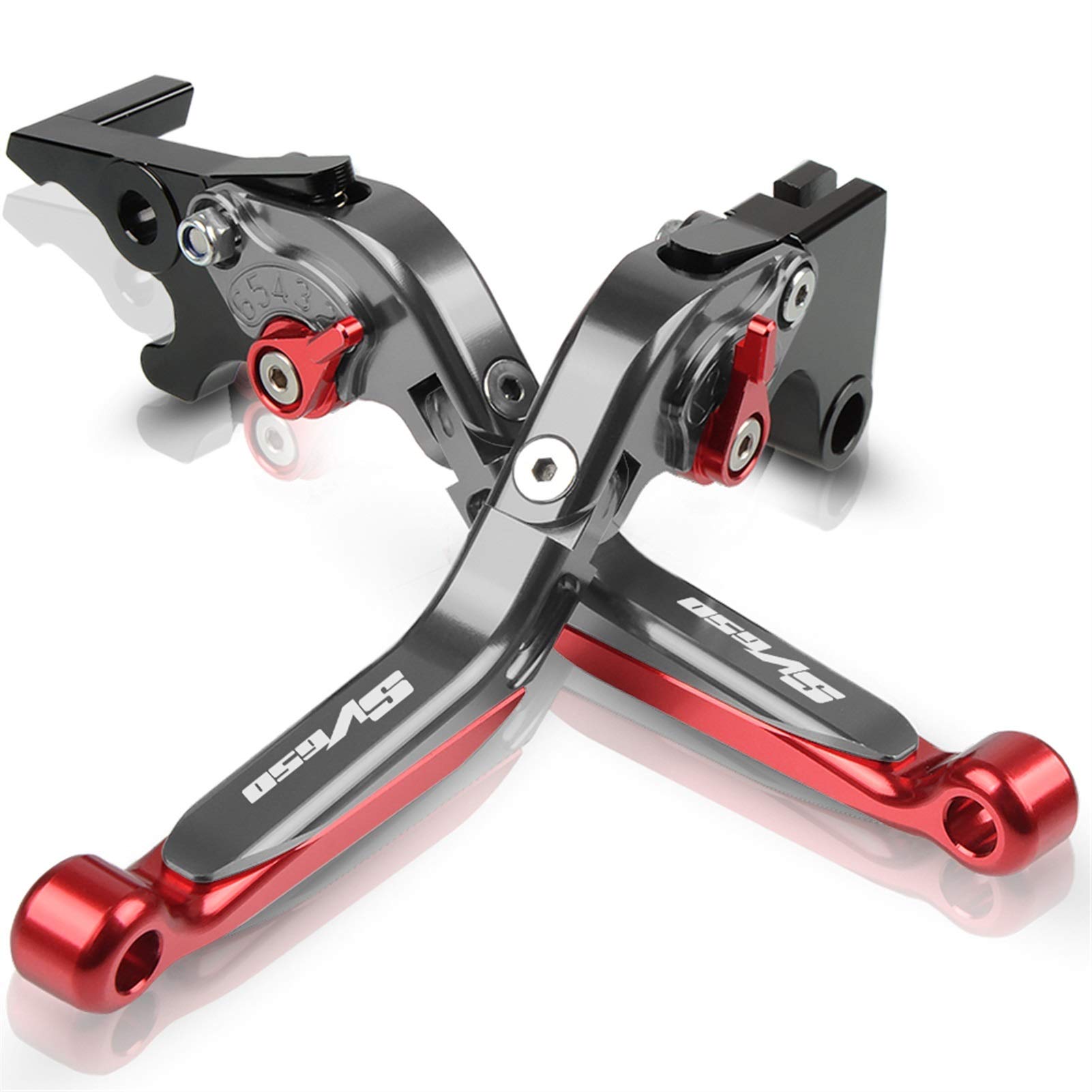 Leva Della Frizione Del Freno Per SUZUKI SV650 SV650 1999-2012 2000 2011 Moto CNC Leve Freno Alluminio Regolabile Freno Leva Frizione Manubrio (Colore : P)