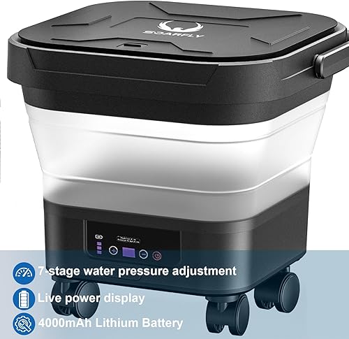 Miniatura 7 de Lavadora a presión portátil inalámbrica con tanque de 3.4 galones, boquilla 6 en 1, máximo 522 PSI, batería de litio de 4000 mAh, duración de la