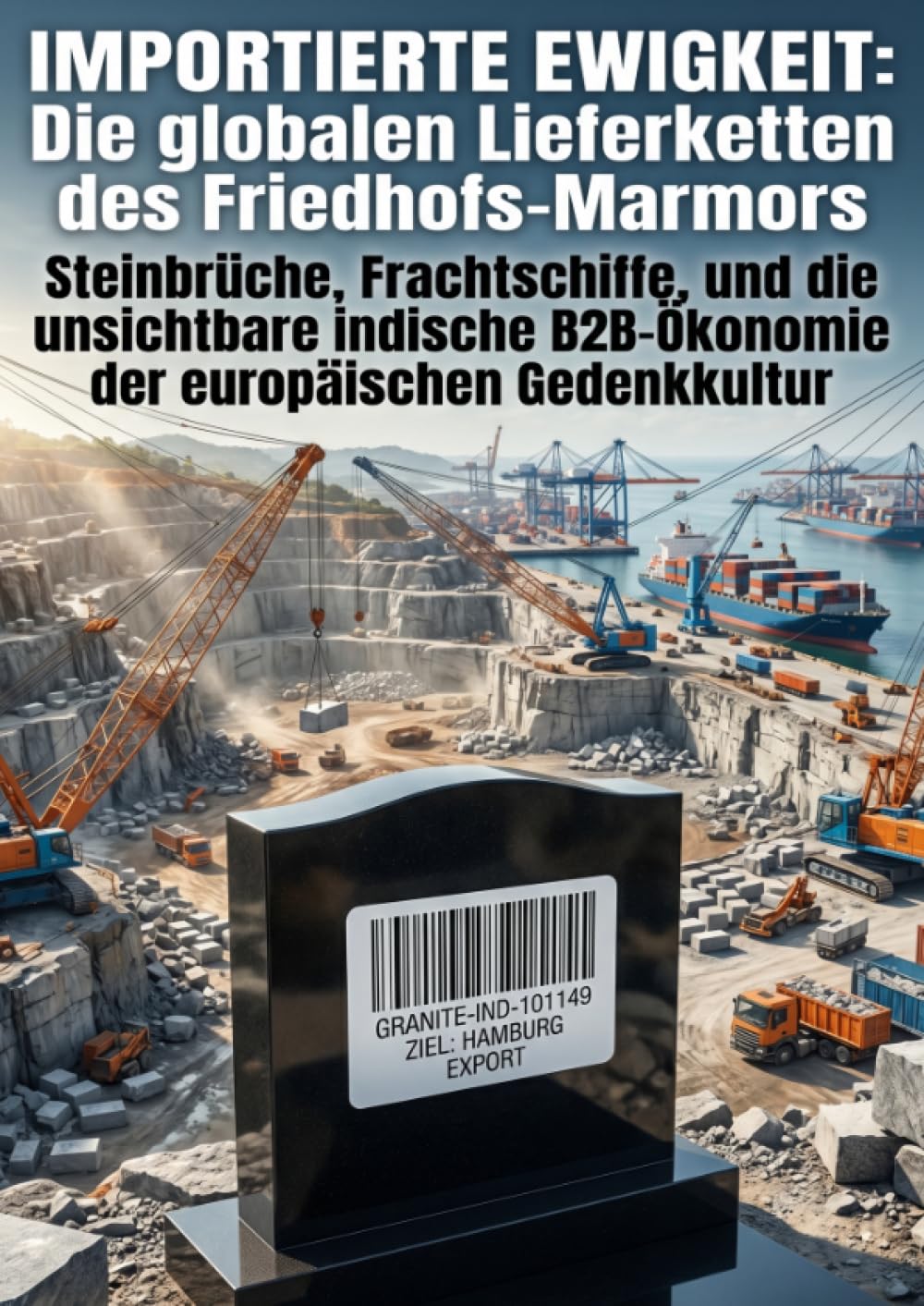 Importierte Ewigkeit: Die globalen Lieferketten des Friedhofs-Marmors: Steinbrüche, Frachtschiffe, und die unsichtbare indische B2B-Ökonomie der europäischen Gedenkkultur