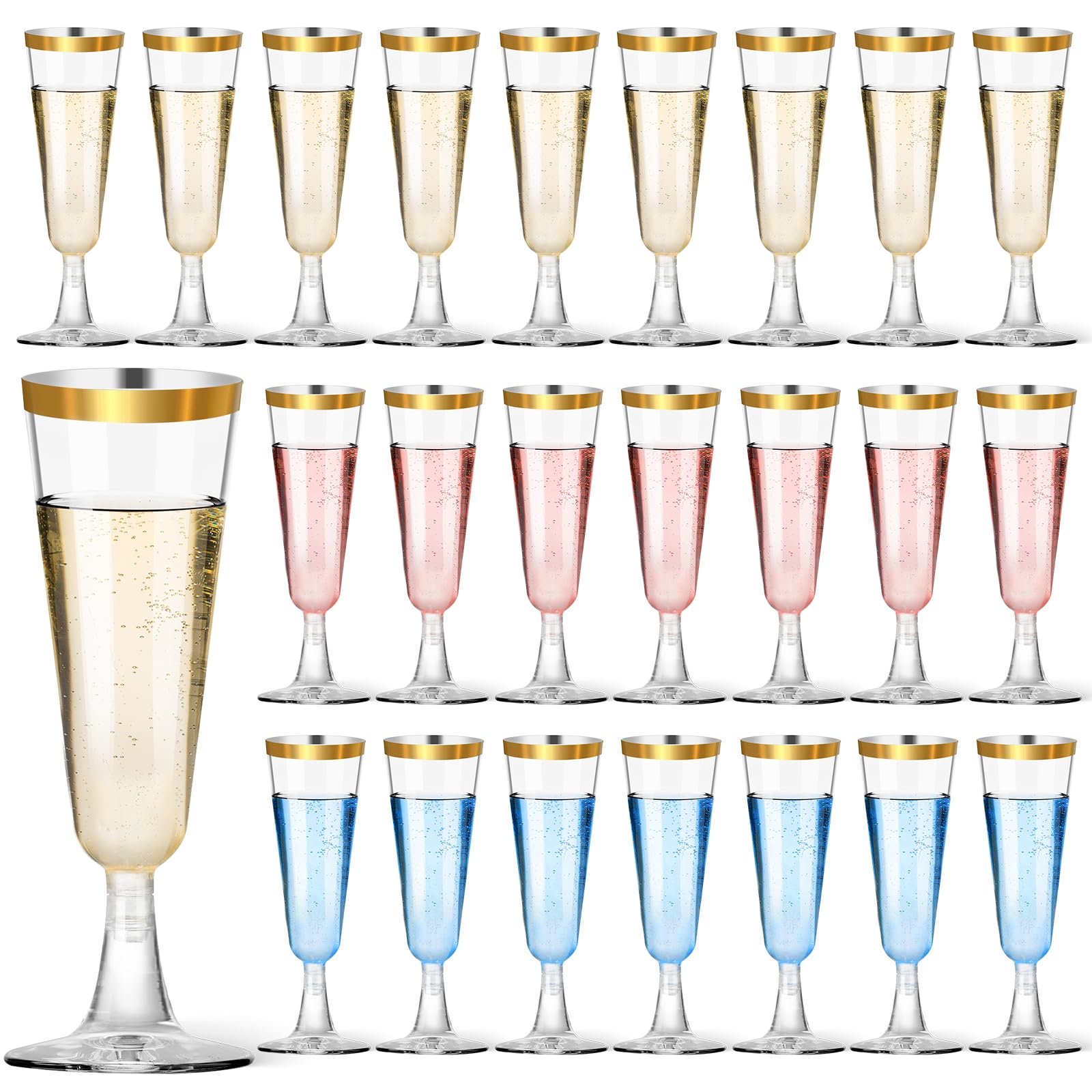 Disposable Champagne Flutes - 40 Pack -18