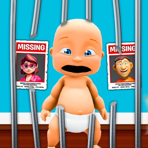 freches Baby und Papa: lustiges Spiel