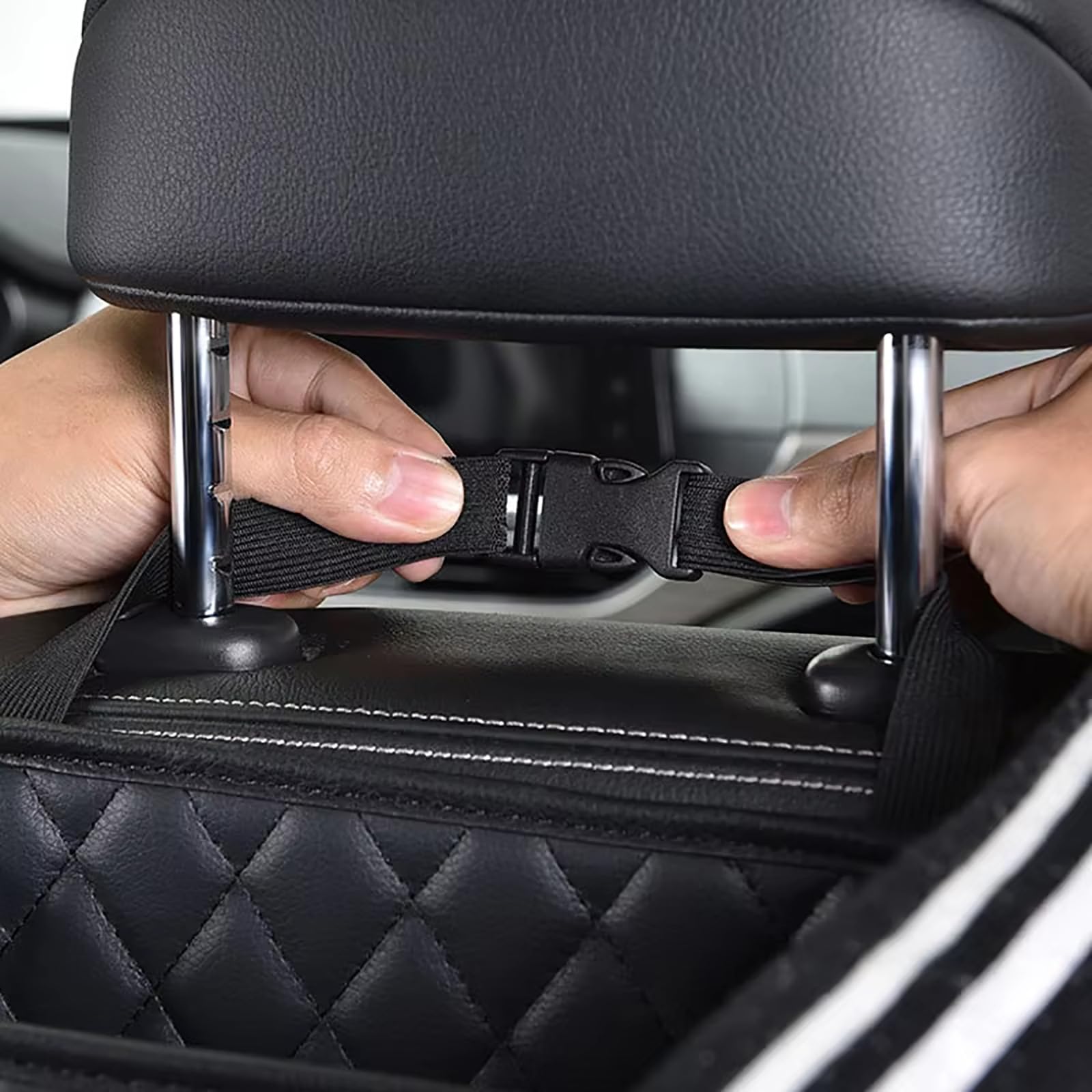 Środkowa skórzana torba do przechowywania fotelika samochodowego, torba do przechowywania i przechowywania samochodu, kompatybilna z Dodge RAM Challenger JCUV Caliber Avenger