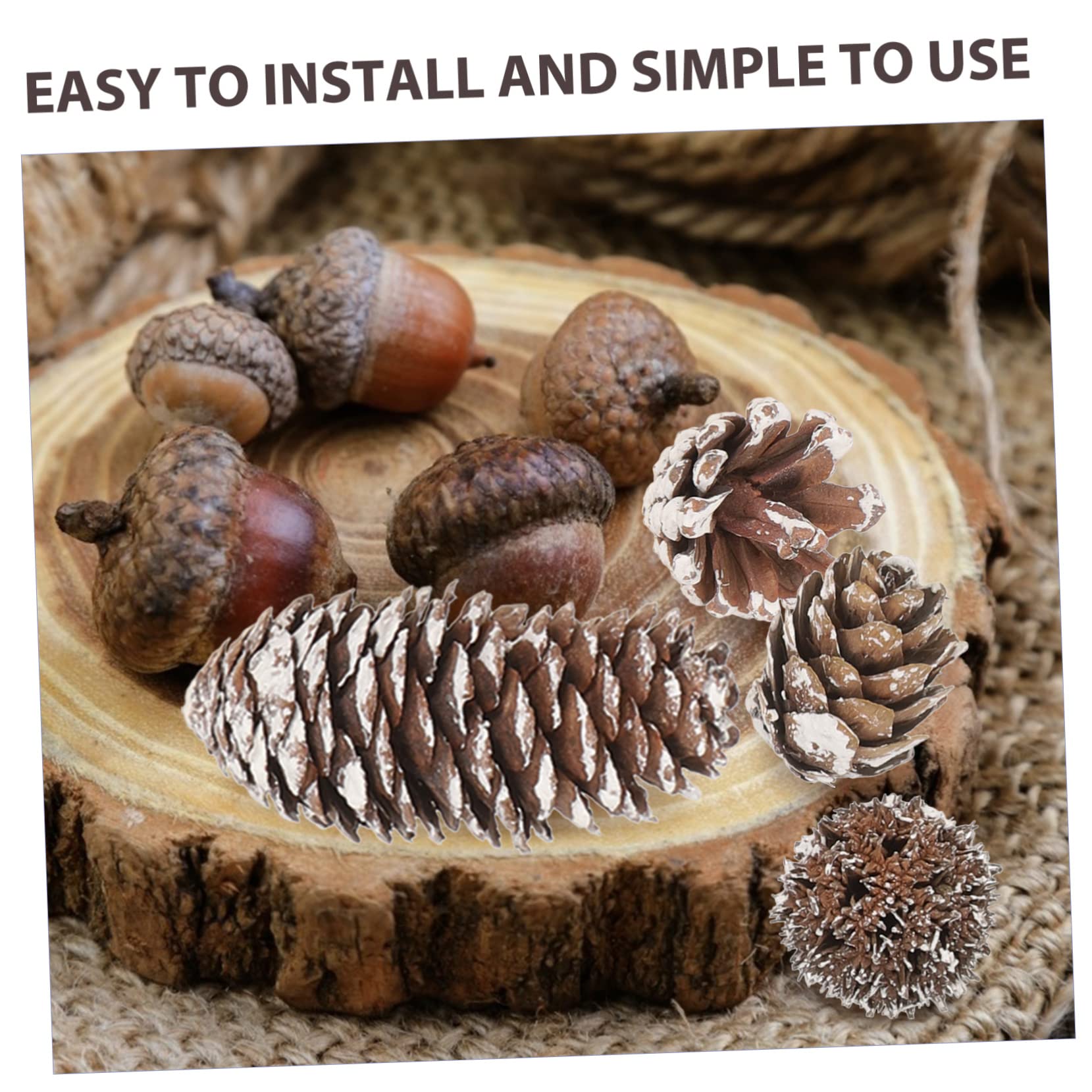 NUOBESTY 4ensembles Kit De Décoration avec Pignes Séchées pour Noël pour Artisanat Créatif Et Décorations De Fête