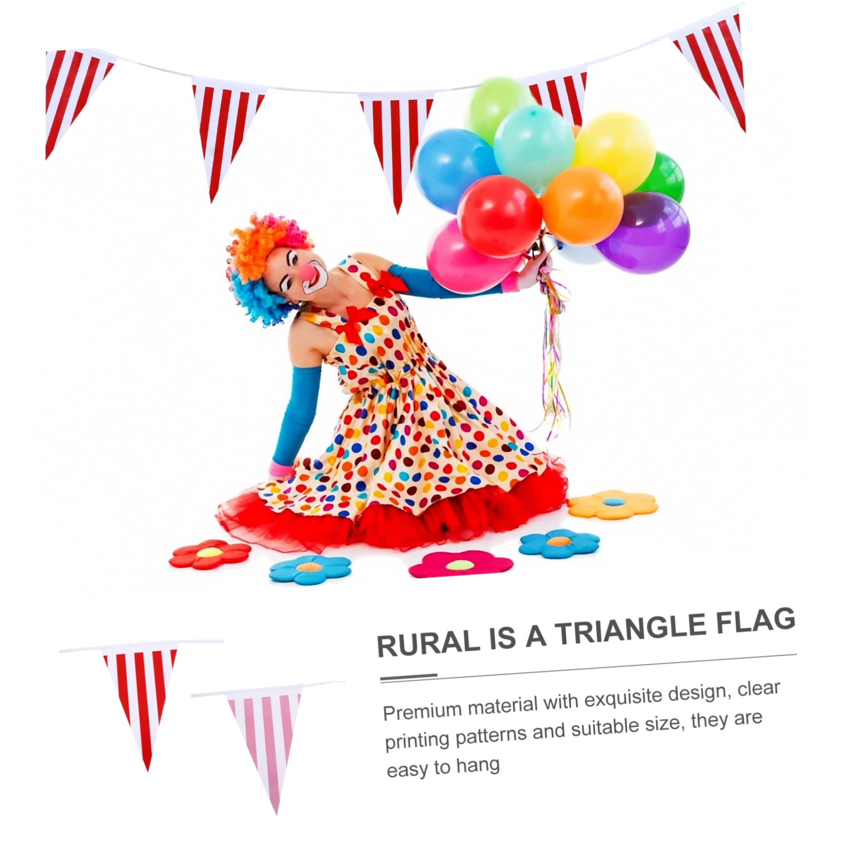 ULTECHNOVO 9piezas Banderines De Fiesta De De Rayas y Decoración Para De Adornos Colgantes Para Cumpleaños y Celebraciones