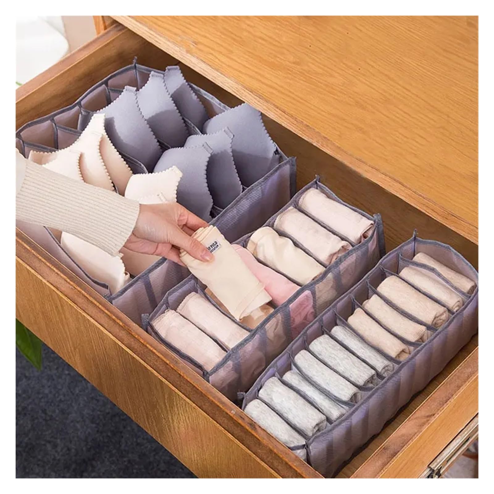 Cajas Organizadoras Cajones Underwear Bra Organizer Storage Box Drawer Closet Organizers Divider Boxes For Scarves Socks