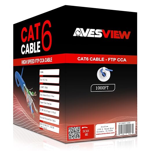 Cable Ethernet CAT6 Apantallado 1000 pies 10Gbps miniatura 2