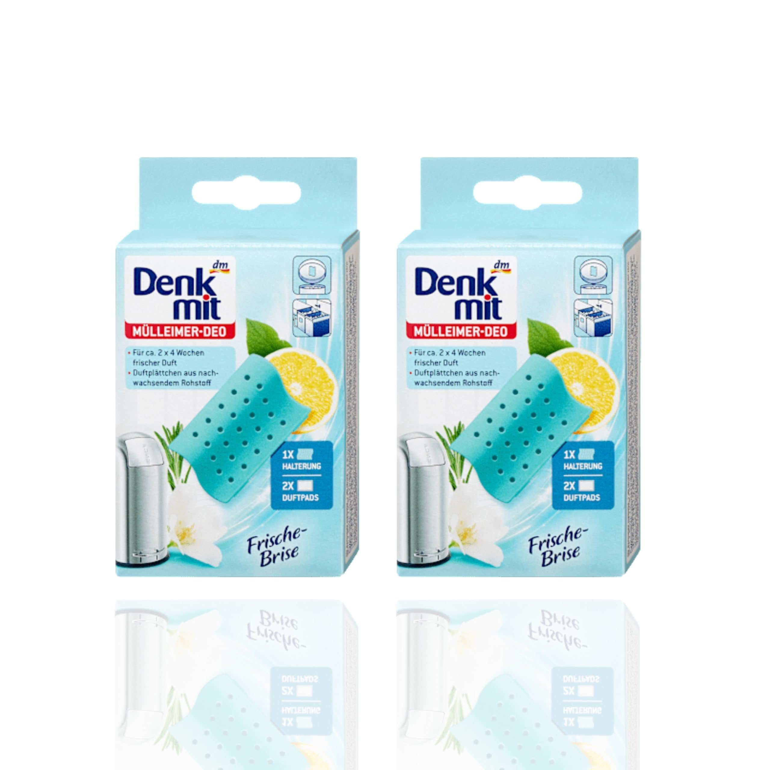 Mülleimer-Deo Frische Brise, 2er Pack, Duftplättchen für 4 Wochen