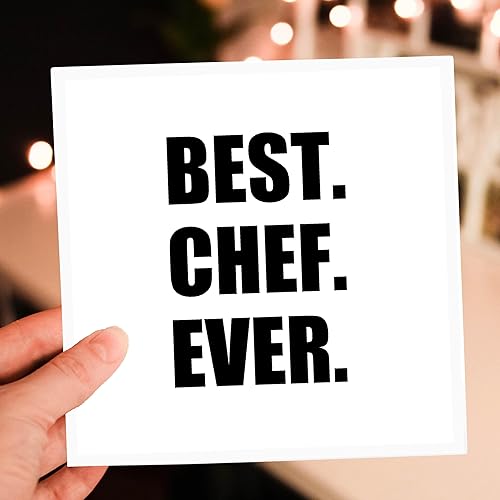 Miniatura 6 de Best Chef Ever - Regalos de texto para el mejor cocinero del mundo, tarjeta de felicitación, 6 x 6 pulgadas, individual (gc_179767_5)