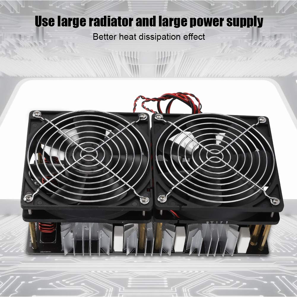 Socobeta Riscaldatore a induzione 12V-48V 2500W Riscaldatore a induzione ad Alta frequenza Modulo Scheda PCB Driver Flyback per Fai da Te Modulo di Potenza ZVS