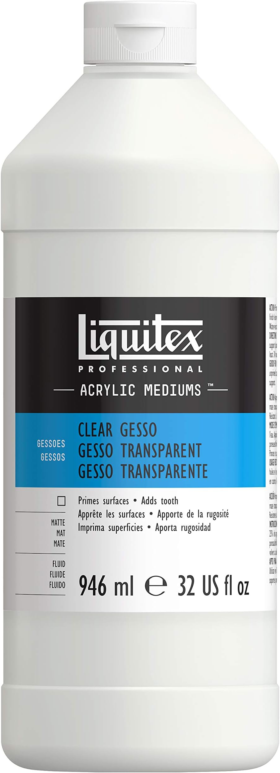 Reeves Liquitex Professional Clear Surface Prep Medium Gesso (32 Oz)