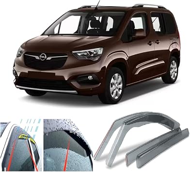 4x Wind Deflectors for Citroen Berlingo III for Peugeot Partner III/Rifter for Vauxhall Combo for Toyota ProAce City 2018 2019 2020 2021 2022 2023 2024 2025 2026