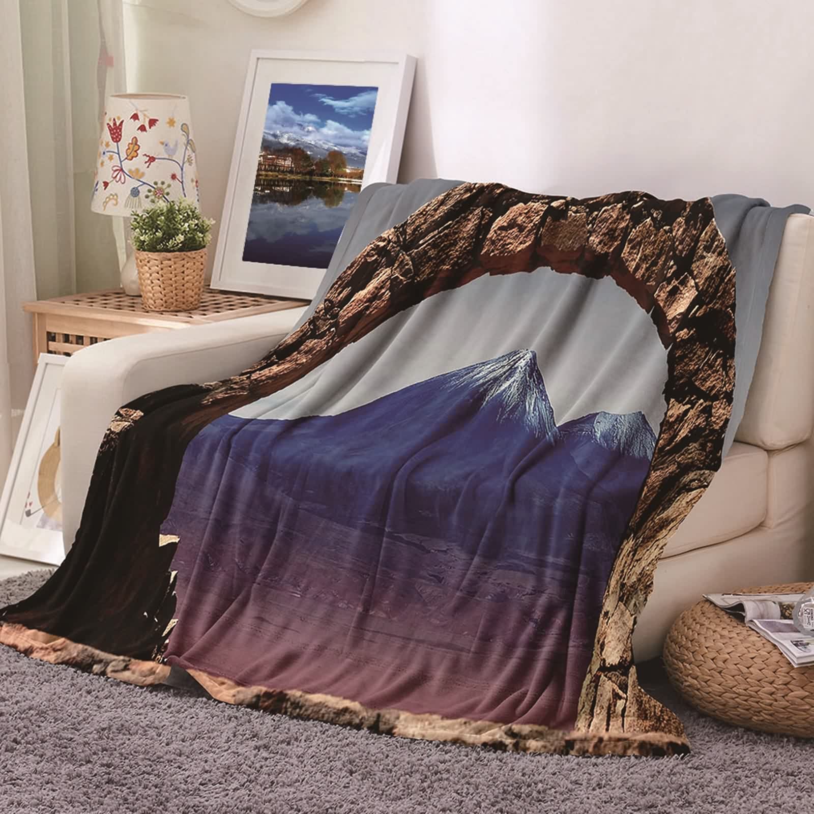 Couverture plaid flannel 180x200cm contre le froid du lit et canapé
