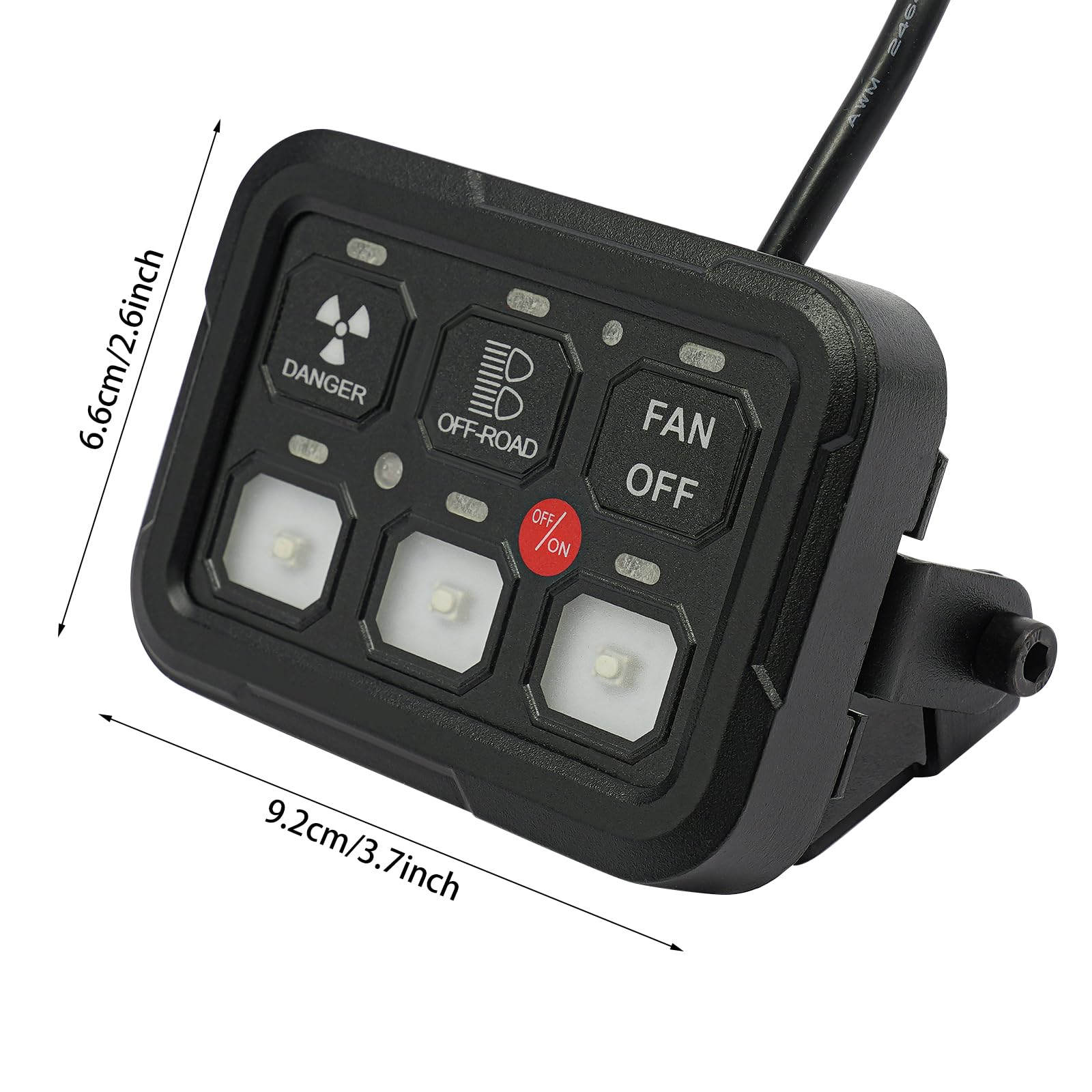Panel de control con aplicación, 12 V, 24 V, 80 A, IP65, resistente al agua, aleación de aluminio, para RV, yate, todoterreno, camión, control de luz LED (6 vías)