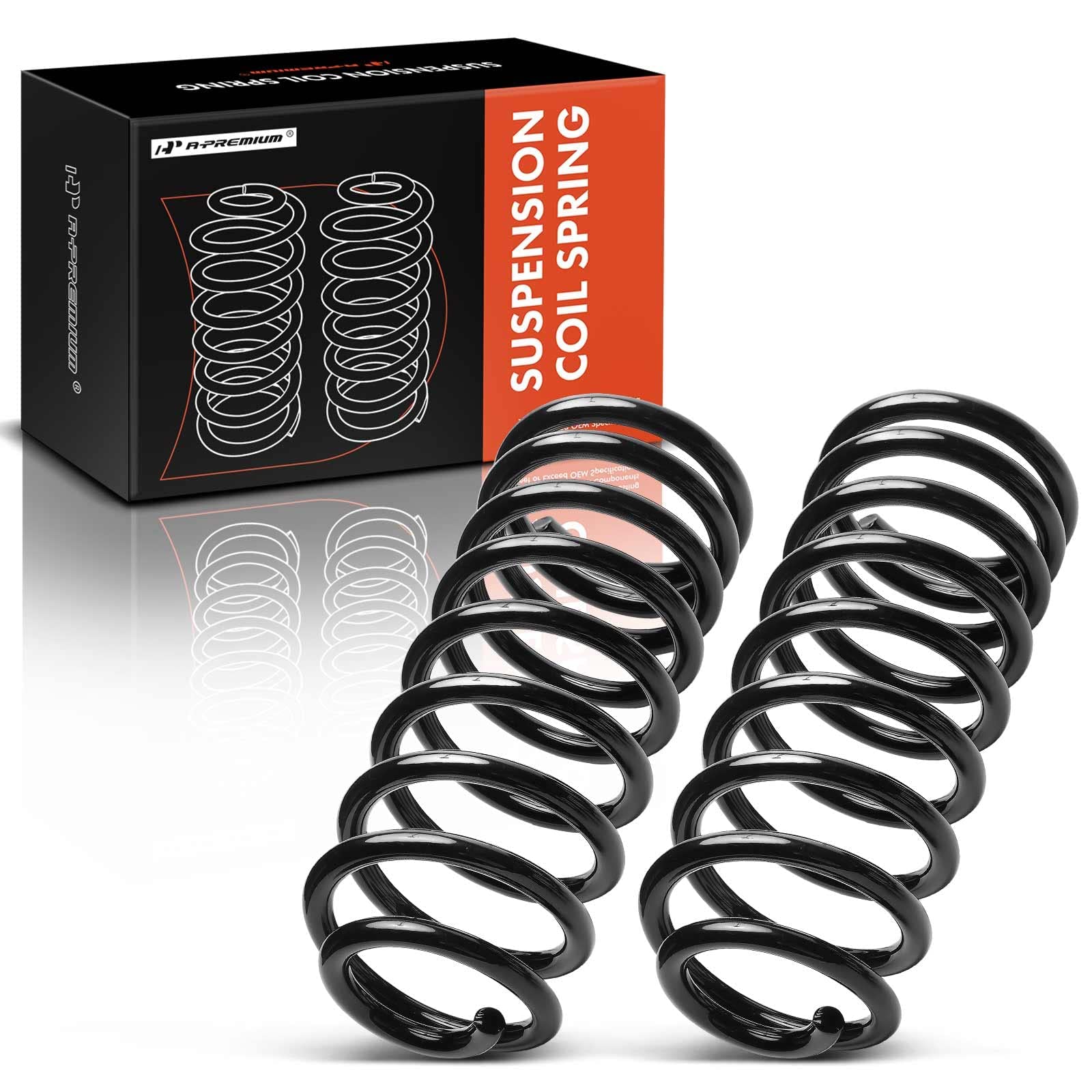 A-Premium 2Pcs Rear Left and Right Suspension Coil Spring Set Compatible with Ford Mustang 1979-1995 & Mercury Capri 1979-1982, Driver and Passenger Side