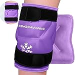 KingPavonini XXL Knee Ice Pack Wrap Around Entire Knee After Surgery, Large Reusable Gel Ice Pack for Injuries, Pain Relief, Swelling, Sports Injuries, 1 Pack (Purple)