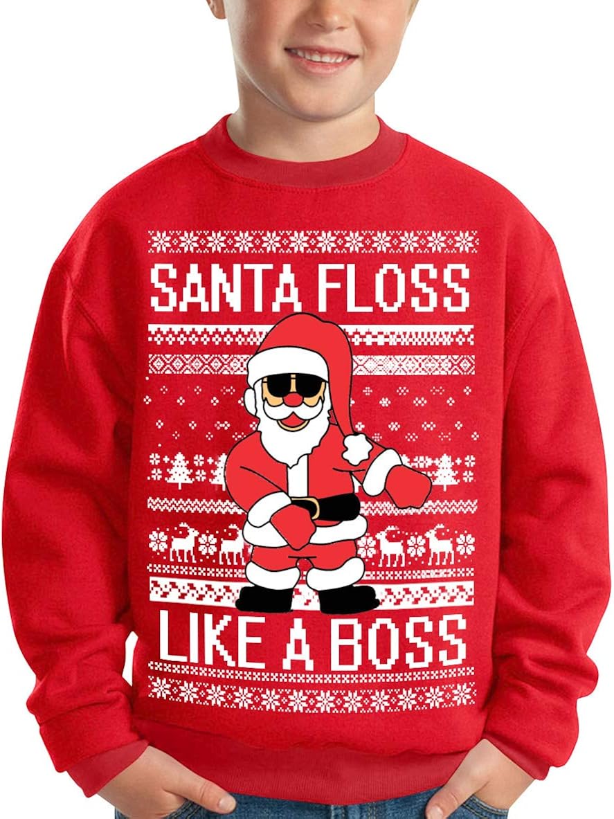 Besserbay Kid's Christmas Ugly Santa Claus Sweatshirt 4-12 Years : Clothing, Shoes & Jewelry