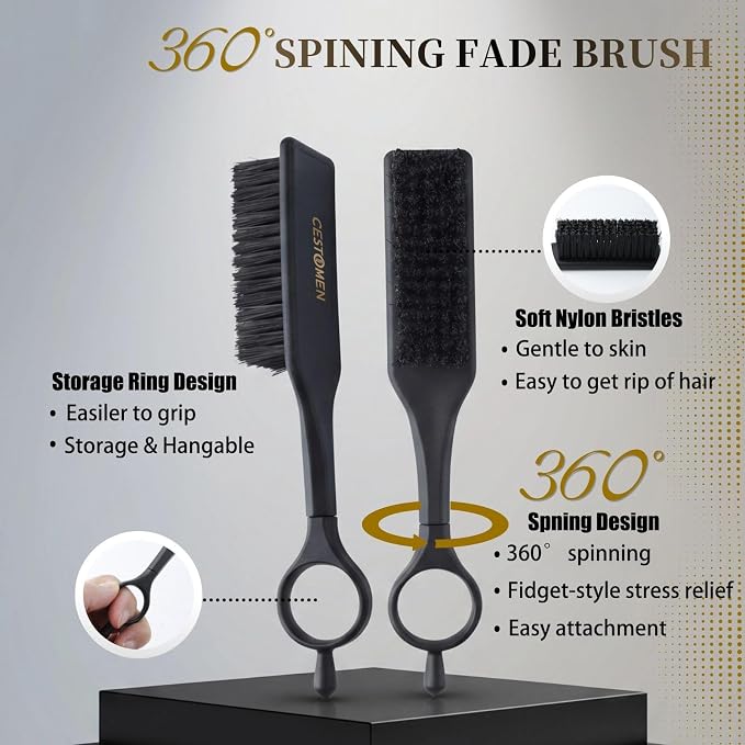 Set de 4 peines rotatorios y cepillos para hombres y mujeres miniatura 5
