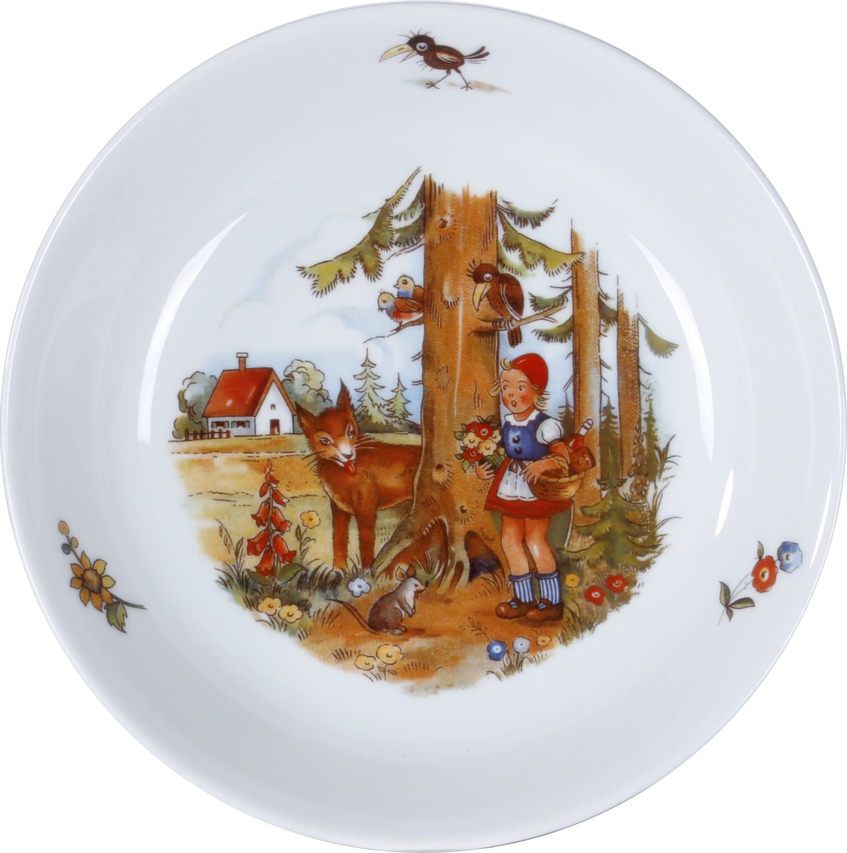 Vajilla infantil de 3 piezas, porcelana, diseño de caperucita roja L.E.R.D.93