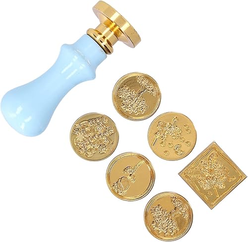 Kit de cera, kit de sello de cera exquisito a prueba de herrumbre para la escuela para el hogar para proyectos de bricolaje (azul sueño)