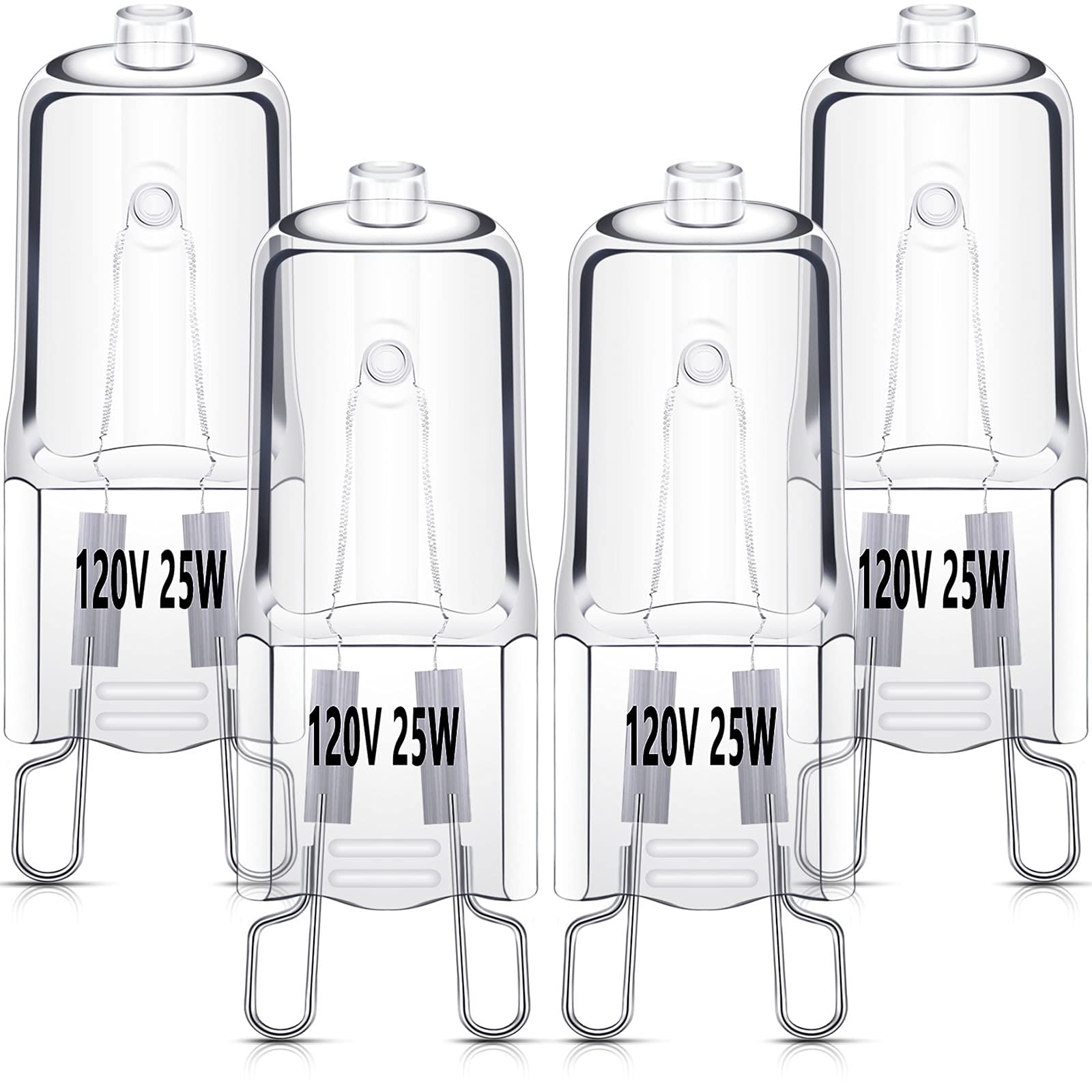 Ganeen 4 Pieces W10709921 Microwave Light Bulbs Halogen Light Bulbs Compatible with KitchenAid Jenn Air Compatible with Maytag, Replace for W10112515 AP5983626 PS11722423 AH2338904 1464853 AP4358902