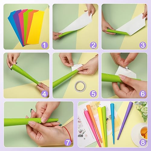 Miniatura 4 de Paquete de 100 conos de papel de algodón de azúcar, palitos de papel kraft para hilo dental, golosinas de carnaval, suministros de fabricación