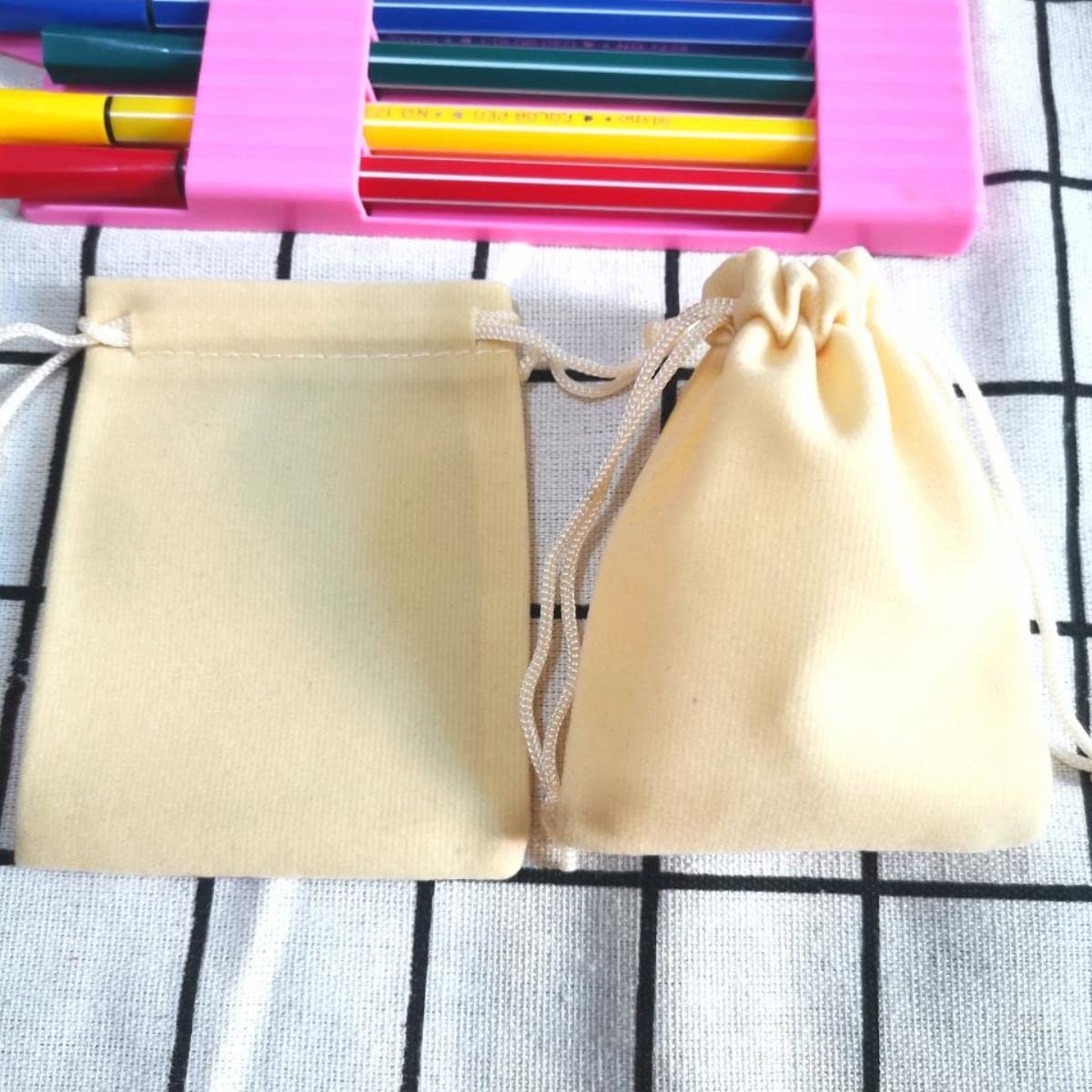 100 Pcs/Lot Velours Cordon Sacs Bijoux Paquet Sacs Velours Cadeau Sacs Noël Mariage Emballage Cadeau SacsPetites Pochettes-Vin Rouge,7x9cm