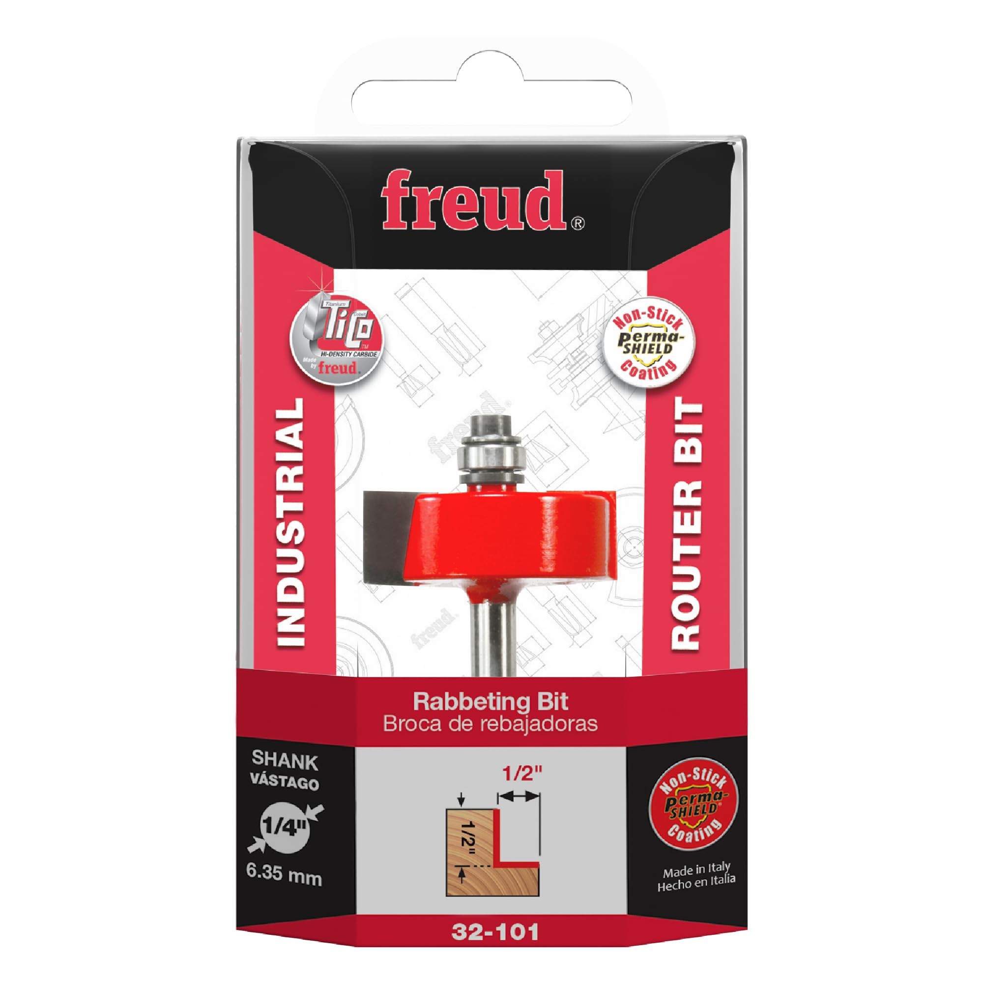 Freud 32 – 096 3/8-inch altezza Rabbeting router bit with 1/10,2 cm Shank, 32-101