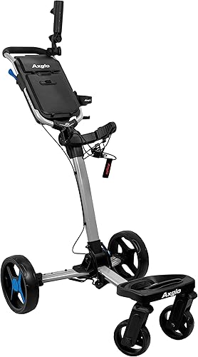 Flip n' Go Pro - Carrito de golf - Carrito de golf - 4 ruedas - Ruedas delanteras giratorias - Freno de mano - Ligero