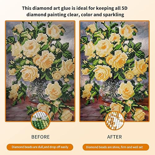 Miniatura 2 de Sellador de pintura de diamante pegamento de pintura de diamante 5D sellador permanente de efecto de brillo y retención permanente sellador de arte