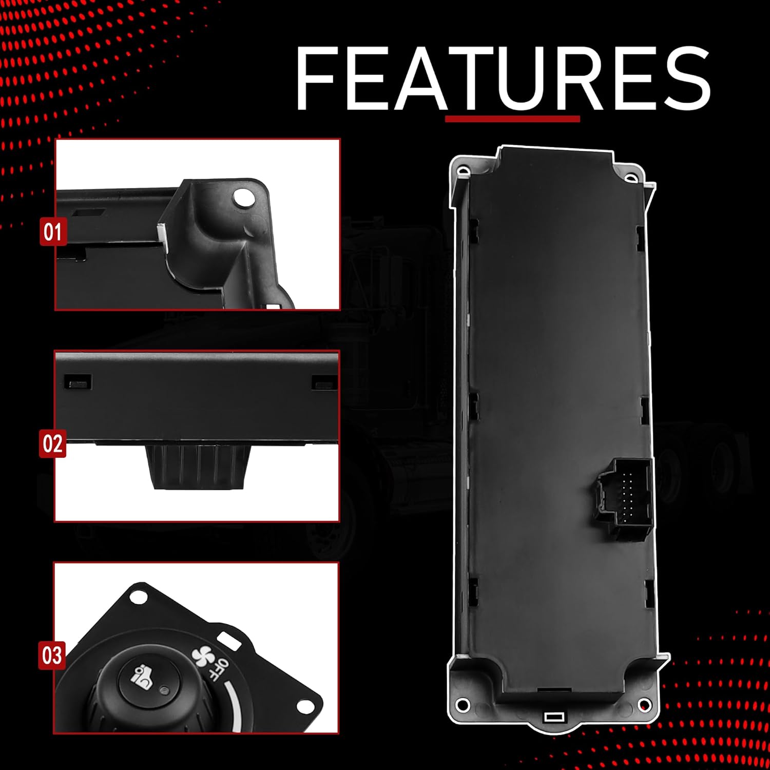 A/C Heater Climate Control Module Panel Compatible with 2006-2023 Kenworth Paccar Sleeper Cab T600 T660 T800 W900 Replaces F21-1013-11-000 F21101311000