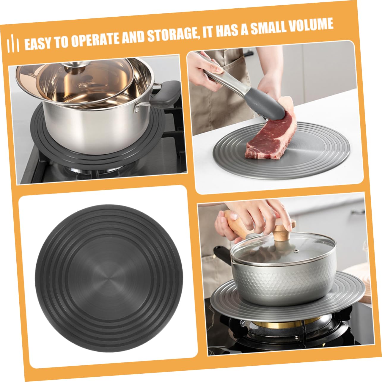 iplusmile Piastra Diffusore di Calore e Semplice da Usare Facile da Pulire in Alluminio per Fornelli a Gas da Cucina la Cucina Domestica