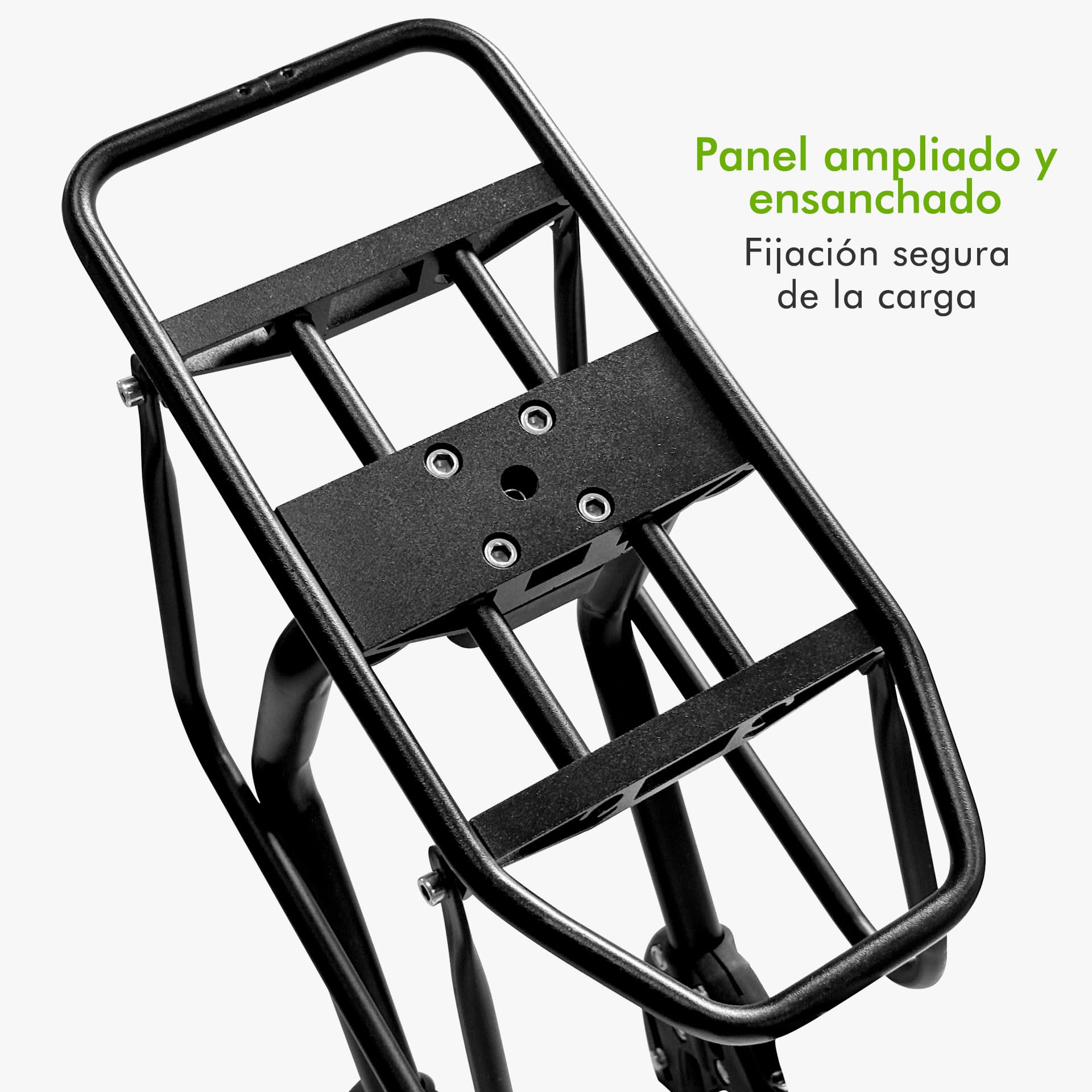 Mimoke Portaequipajes de bicicleta de aluminio – Universal para bolsas, cestas y paquetes, ruedas de 20 – 29 ″