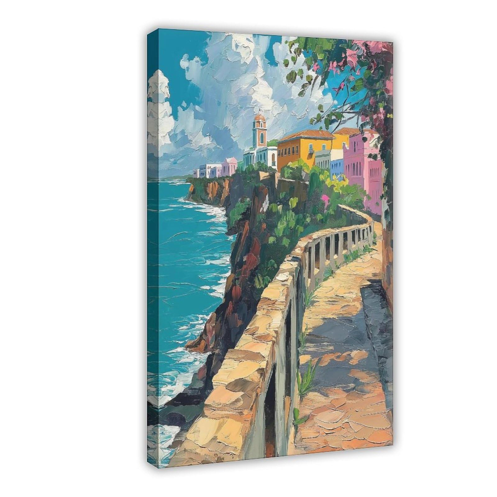 Bareronor San Juan Puerto Rico Canvas Poster for Office Decor Gift