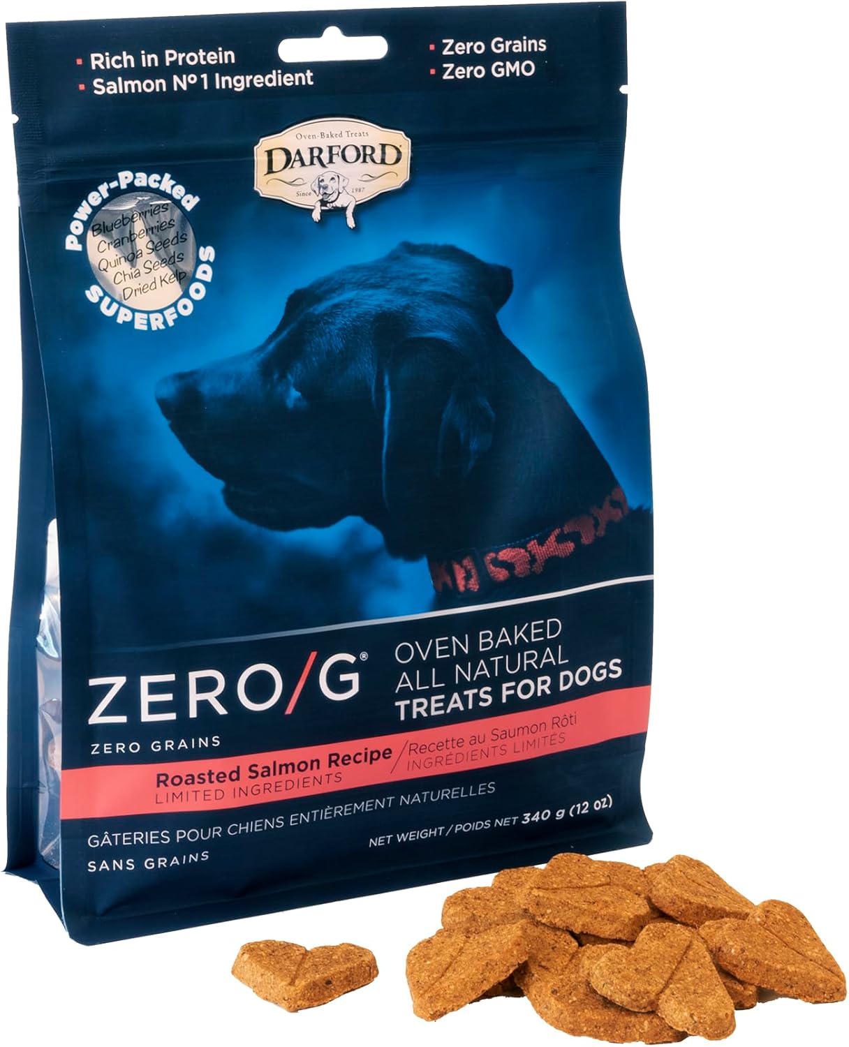 Zero/G Roasted Salmon Recipe Mini Dog Treats, 12 oz