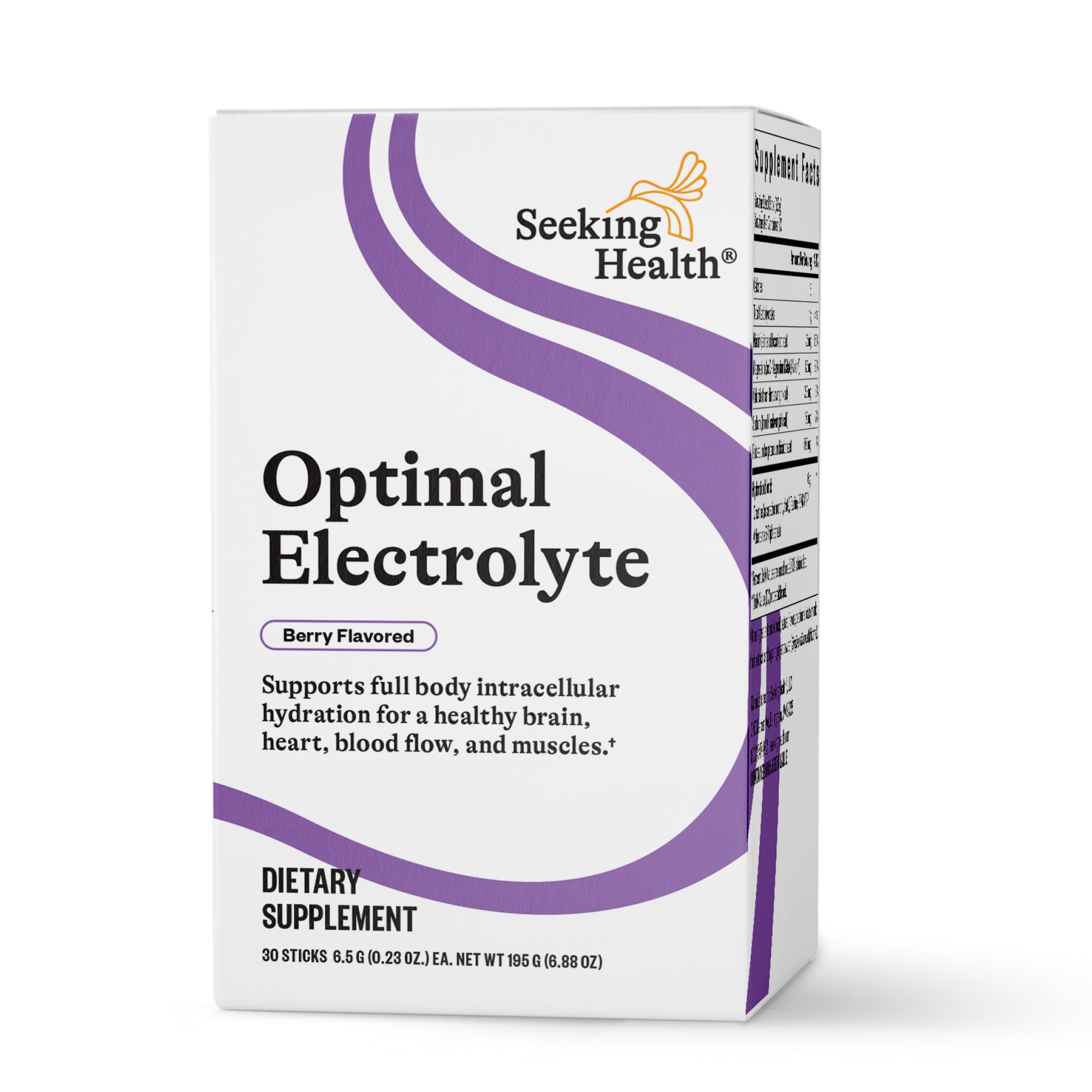 Seeking Health Optimal Electrolyte Sticks - Electrolyte Drink for Hydration, Heart & Muscle Recovery† Support - Supports Active Lifestyle - Vegan, Gluten-Free & Non-GMO - Berry Flavor, 30 Sticks Stick Pack Berry