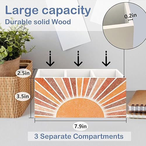 Miniatura 2 de SNNDER Soporte para lápices bohemio, soporte para cepillos de dientes bohemio, decoración de oficina bohemia, accesorios de escritorio de oficina
