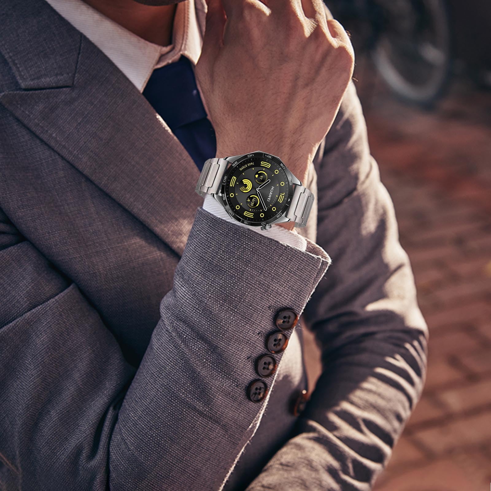 TRUMiRR Bracelet en Titane pour HUAWEI Watch GT 4 46mm/4 Pro/Ultimate/GT 3 Pro - 22mm Bracelet de Montre en Métal avec Boucle Ardillon Intégrée