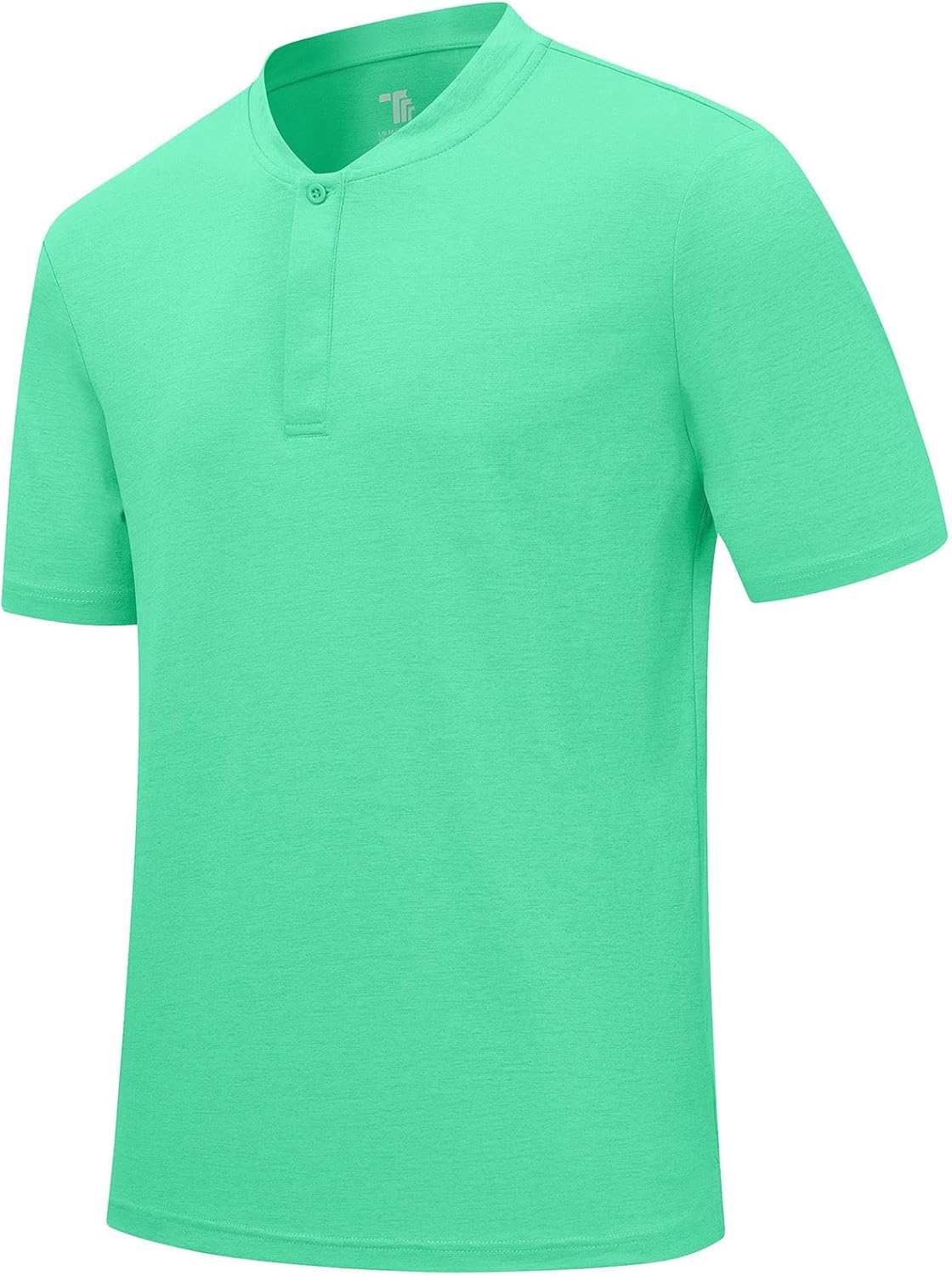 Rdruko Men's Golf Shirts Collarless Henley Dry Fit Athletic Casual Performance Blade Lightweight Polo T Shirts