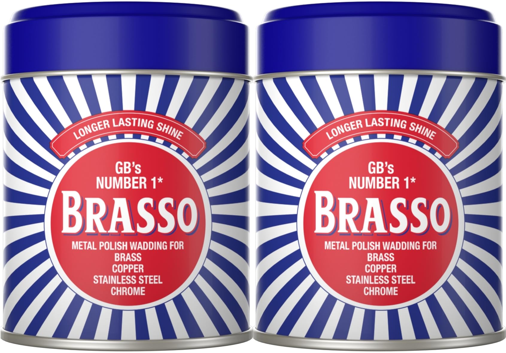 Brasso Metal Polish Wadding, 75g (Pack of 2) - Effective Cleaner and Shine Enhancer for Brass, Copper, Stainless Steel, and Other Metals