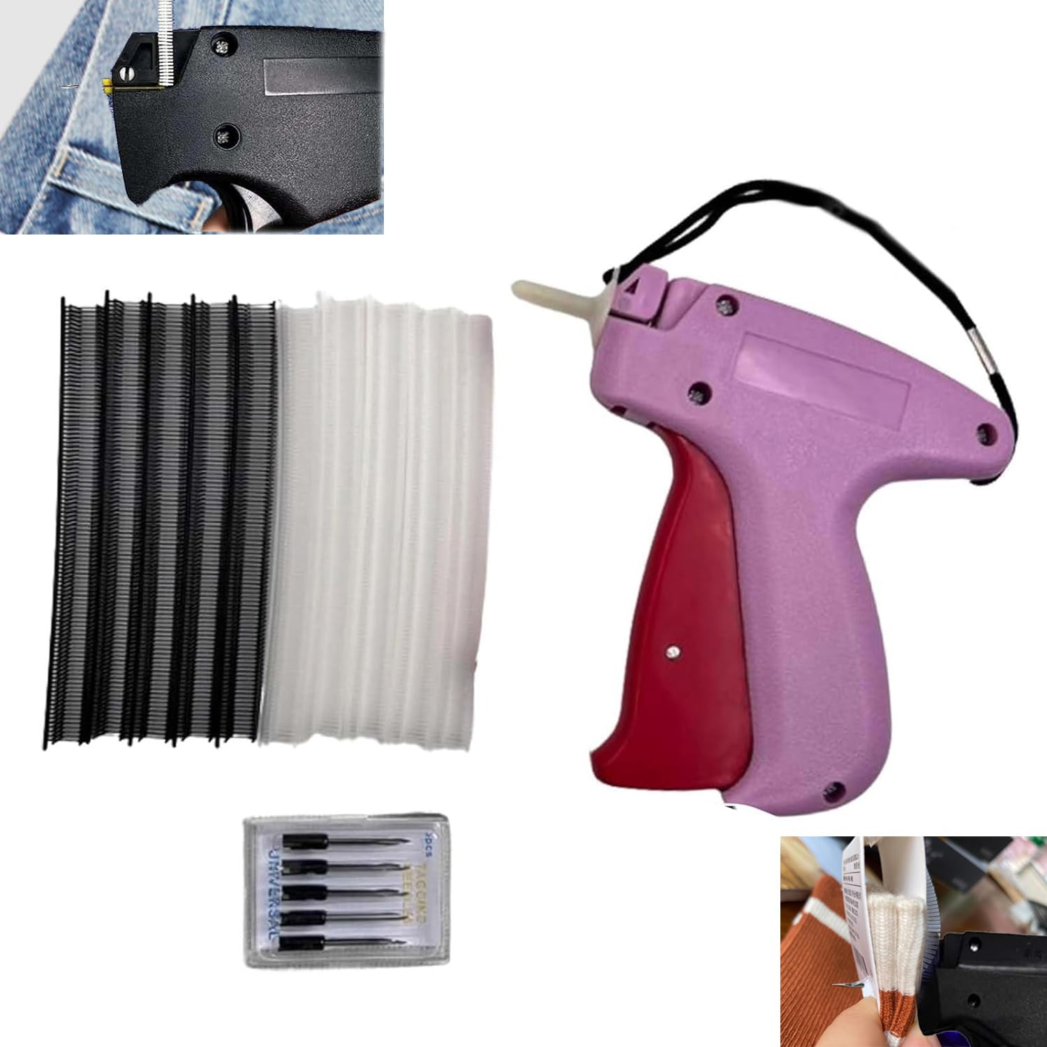 Stitchy Gun, Tagging Gun Kit -Stitchy Quick Clothing Fixer, Fine Mini Stitch Gun For Clothes Sewing Quilt Fasteners With 100 Bottoms And 1100 Barbs Fasteners - View #4