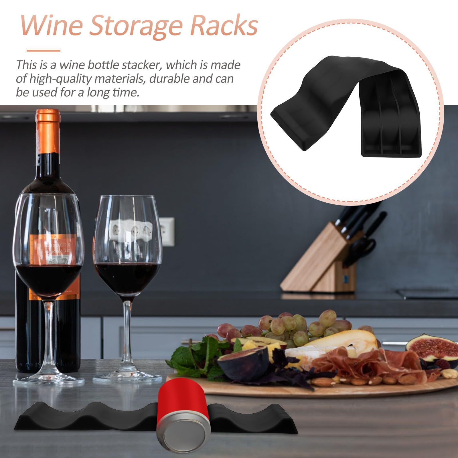 Luxshiny Lot de 4 Supports à Bouteilles de Vin Pliables Et Empilables
