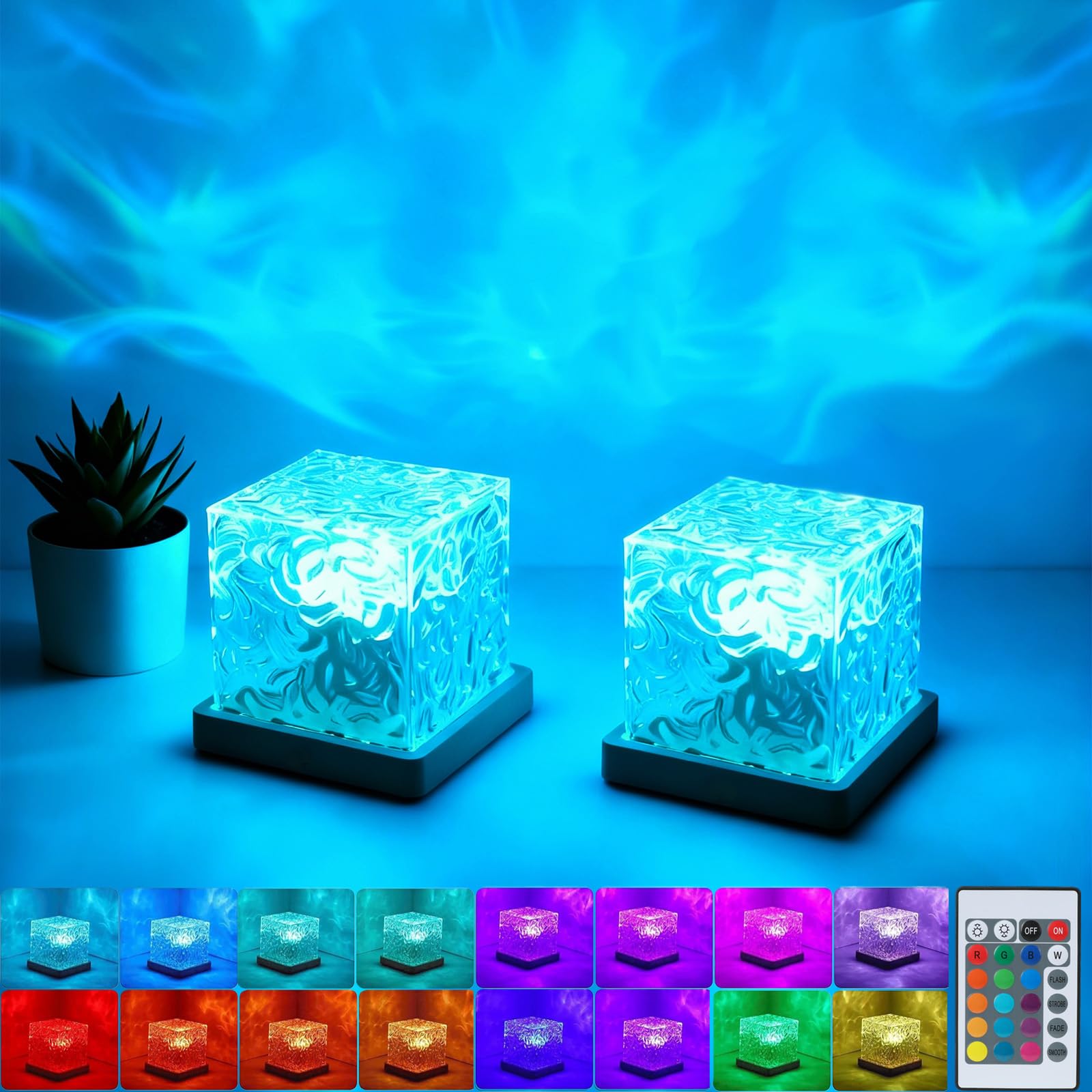 c*q様 NORTHERN LIGHTS ULTRALIGHT ランタン① KidoYean 2Pack Aurora Ocean Wave Lights Projector, Cordless