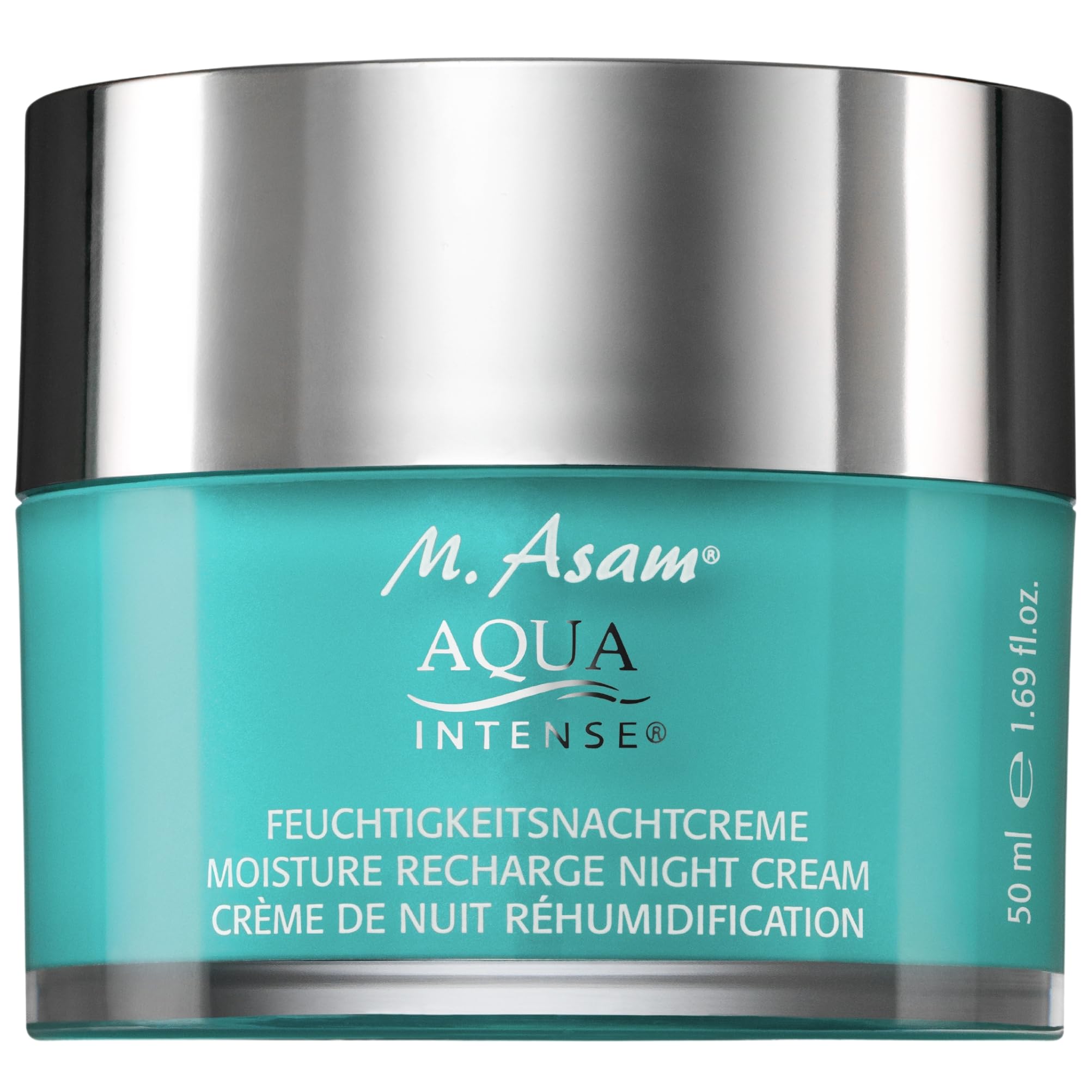 M. Asam AQUA INTENSE Hyaluronic Night Cream (50 ml): regeneración intensiva durante la noche y para un cutis fresco por la mañana, hidrata y mejora la barrera protectora de la piel, vegana