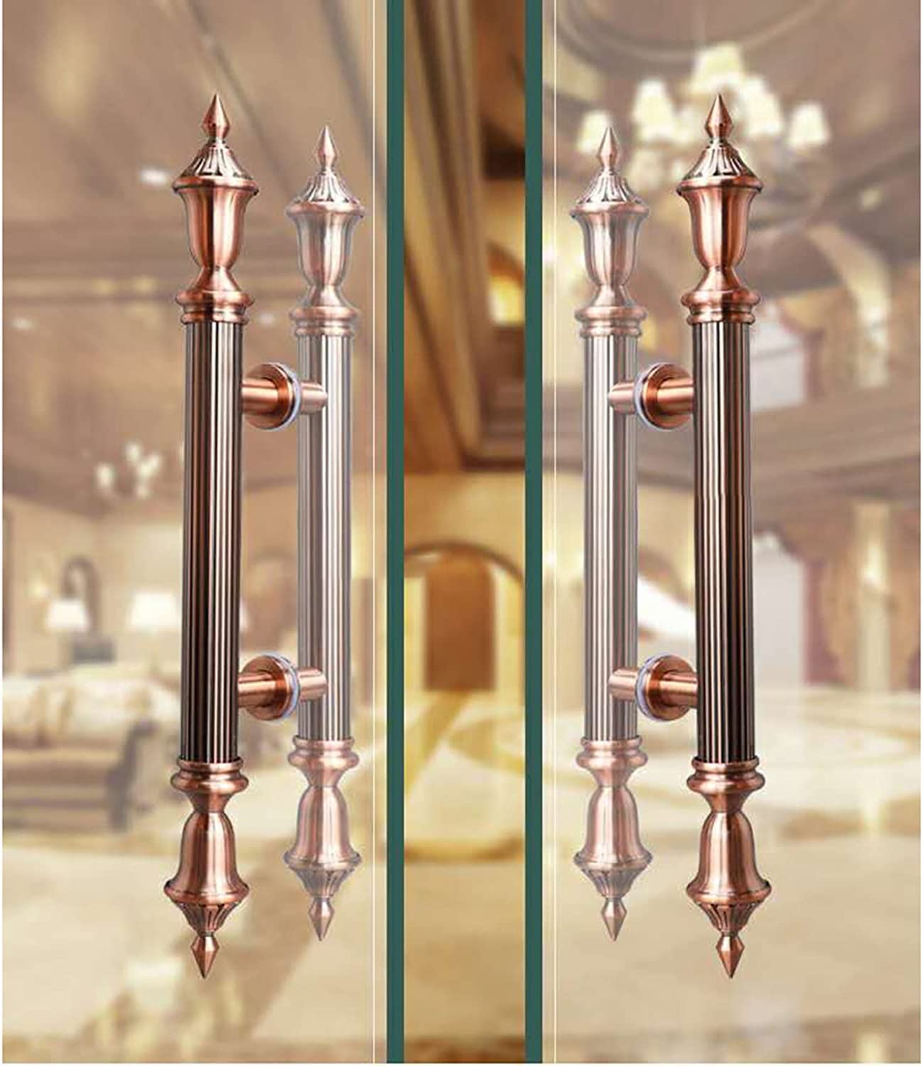 Poignée coulissante double face pour porte en verre sans traces ni blocages