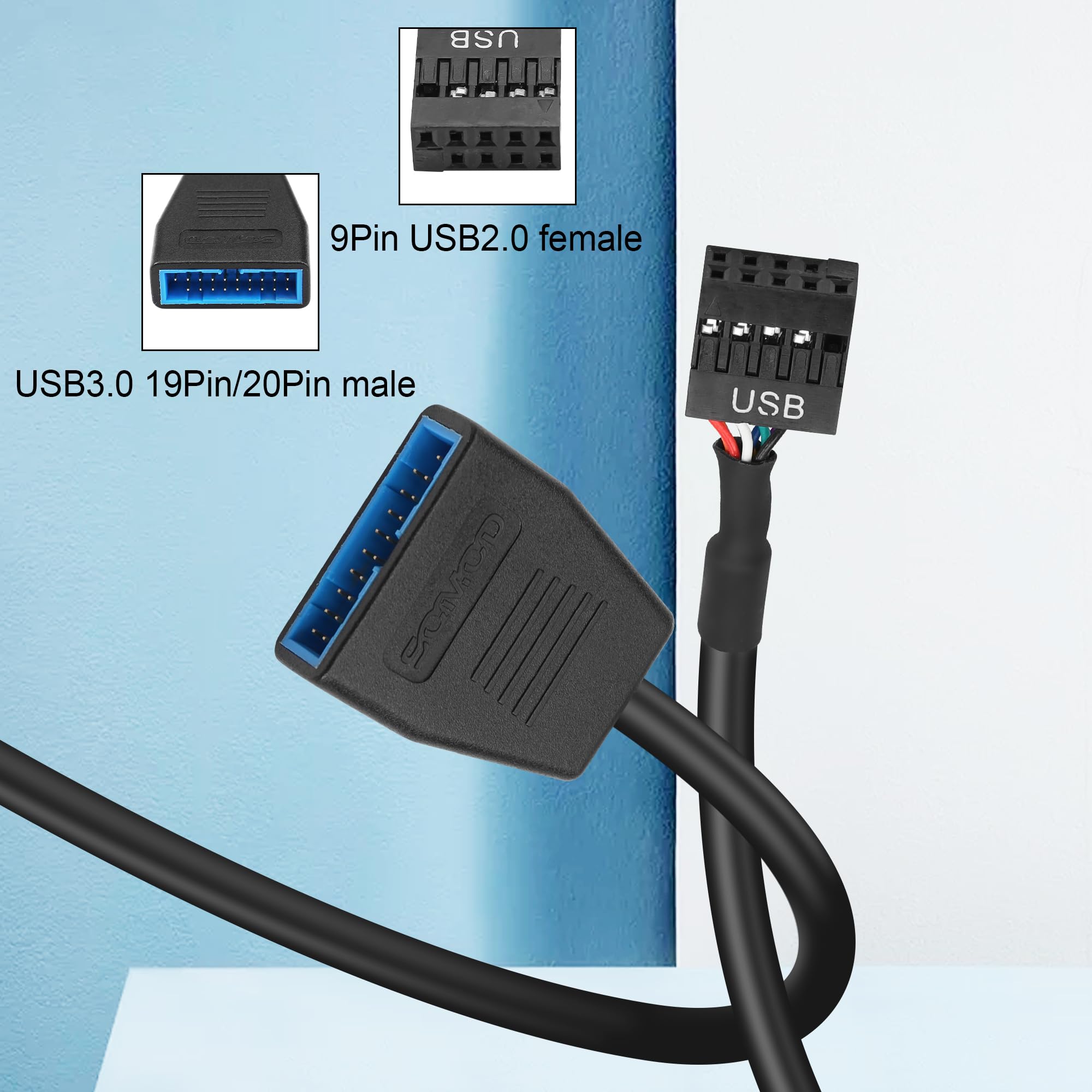 GINTOOYUN 2 cavi USB 3.0 a USB 2.0 per scheda madre