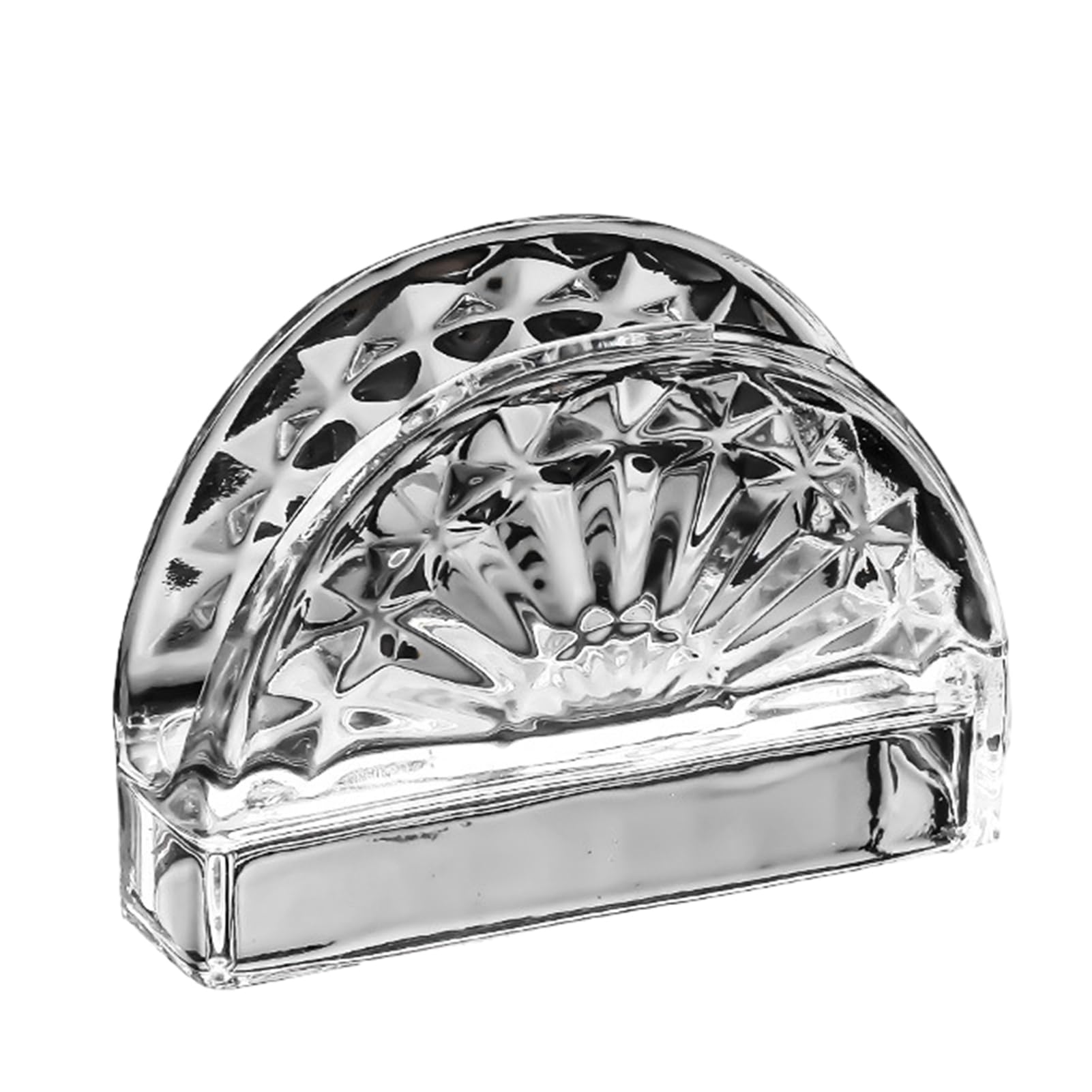 Glifora Tissue Holder, Crystal Glass Modern Style - Durable, Scratch-Resistant Organiser, Dispenser for Restaurant Napkins and Business Cards